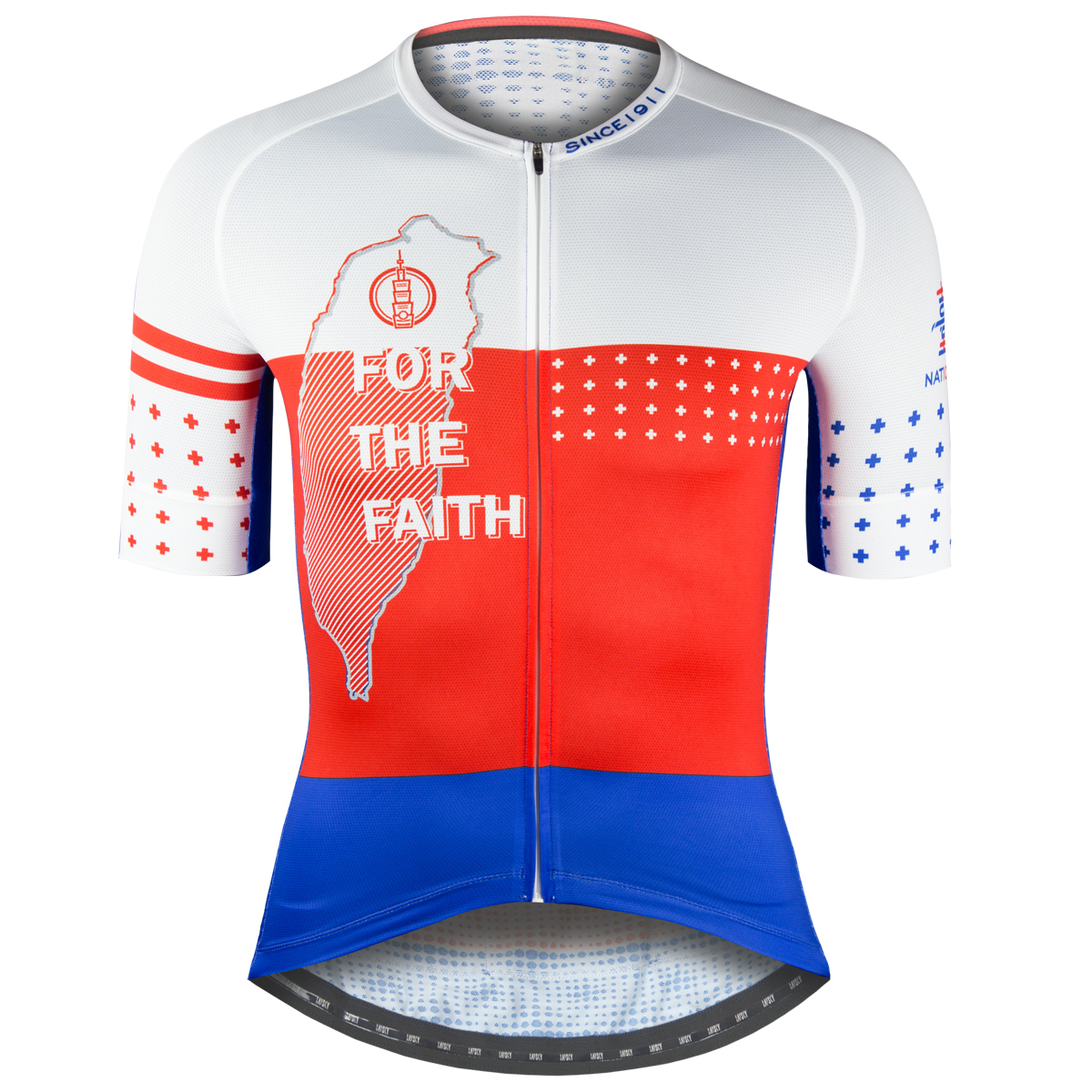 男款短車衣 雙十信念 藍 2019年國慶款