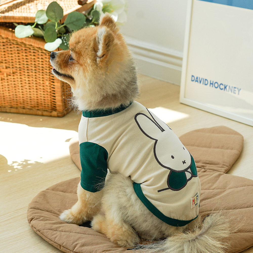 Noutti Miffy聯名拼接長袖T-Shirt（綠色）