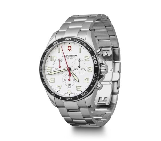 萬年鐘錶 - VICTORINOX SWISS ARMY 瑞士維氏  野戰部隊計時男錶  316L不鏽鋼   241856 錶徑 : 42mm