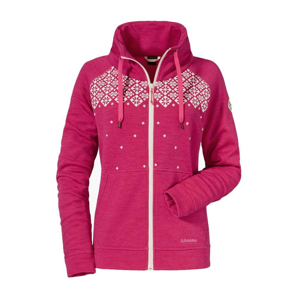 【Schoffel】女保暖透氣印花刷毛外套 / 9SL10-12499-甜心桃
