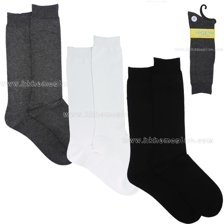 3對裝 LEGEND: 學生棉質二骨半長襪