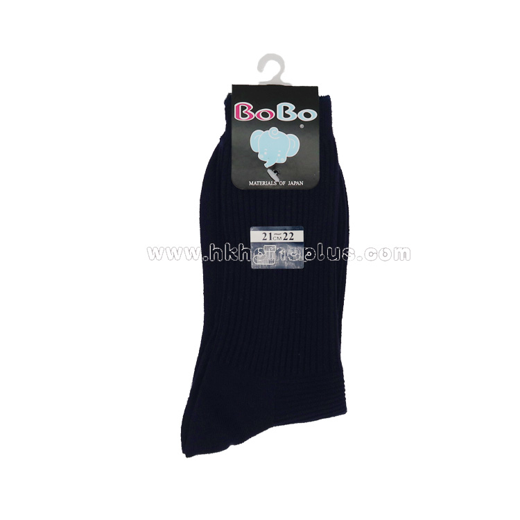 3對裝 BoBo: 學生棉質一骨條子短襪 (15-16 至 21-22碼)