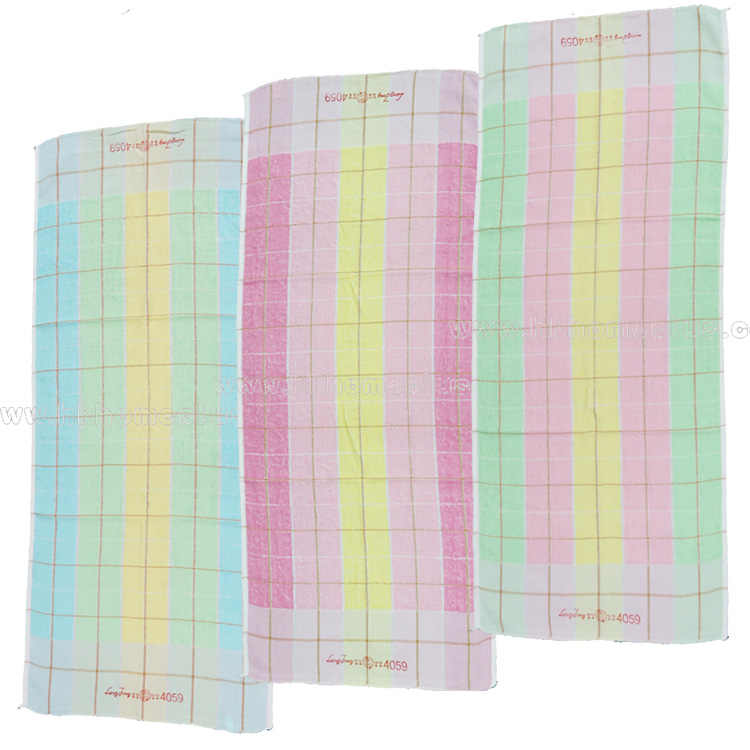 6條裝 Lang Fong: 大秋格面巾 4130409