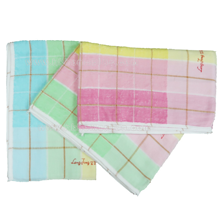 6條裝 Lang Fong: 大秋格面巾 4130409