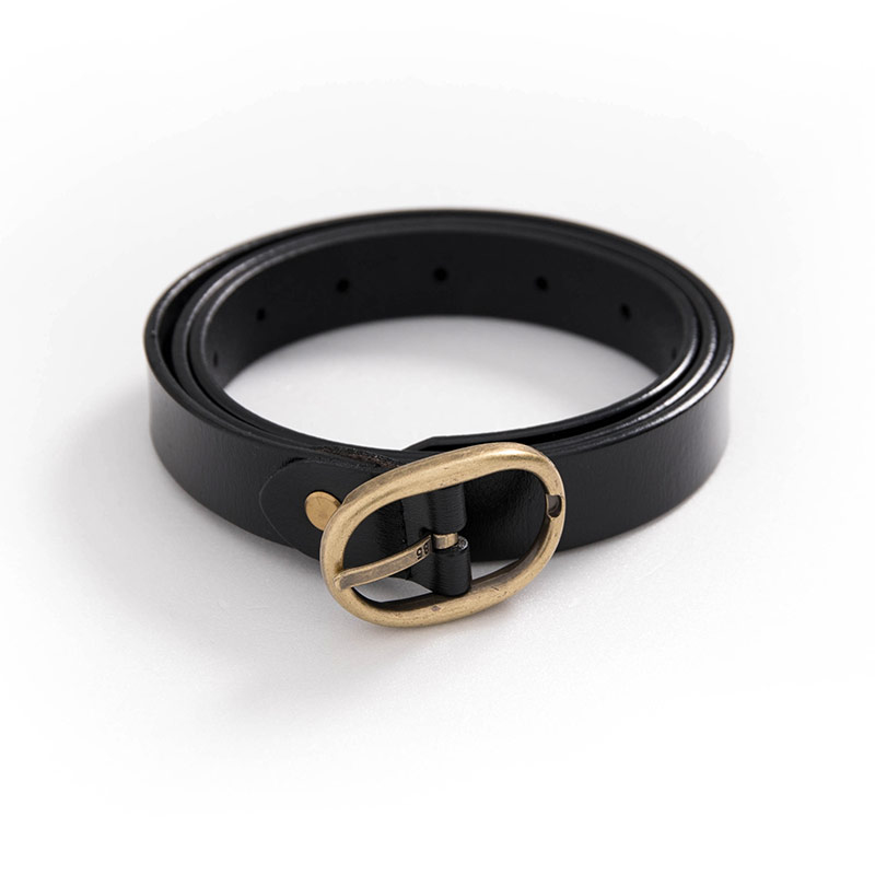 Wild plain oval shape belt Two-color sale【07100087】in stock+pre-order