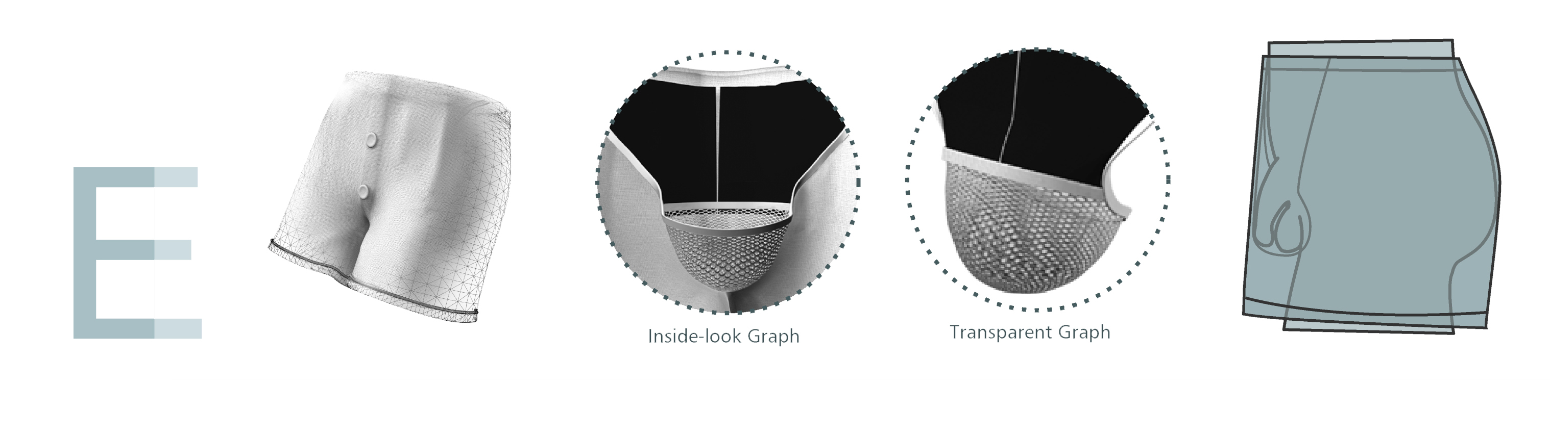 King Style Underwear, Man's Wear, Sexy Underwear, Pouch, Brief, Boxer Brief, Fashion, Undergarment design 男性囊袋內褲 設計解析圖