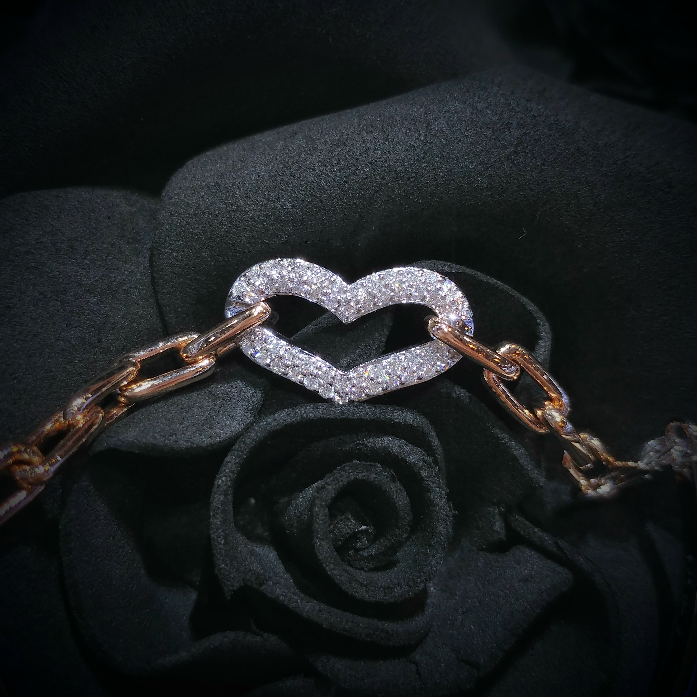 全新18K金36份鑽石軟鍊鈪