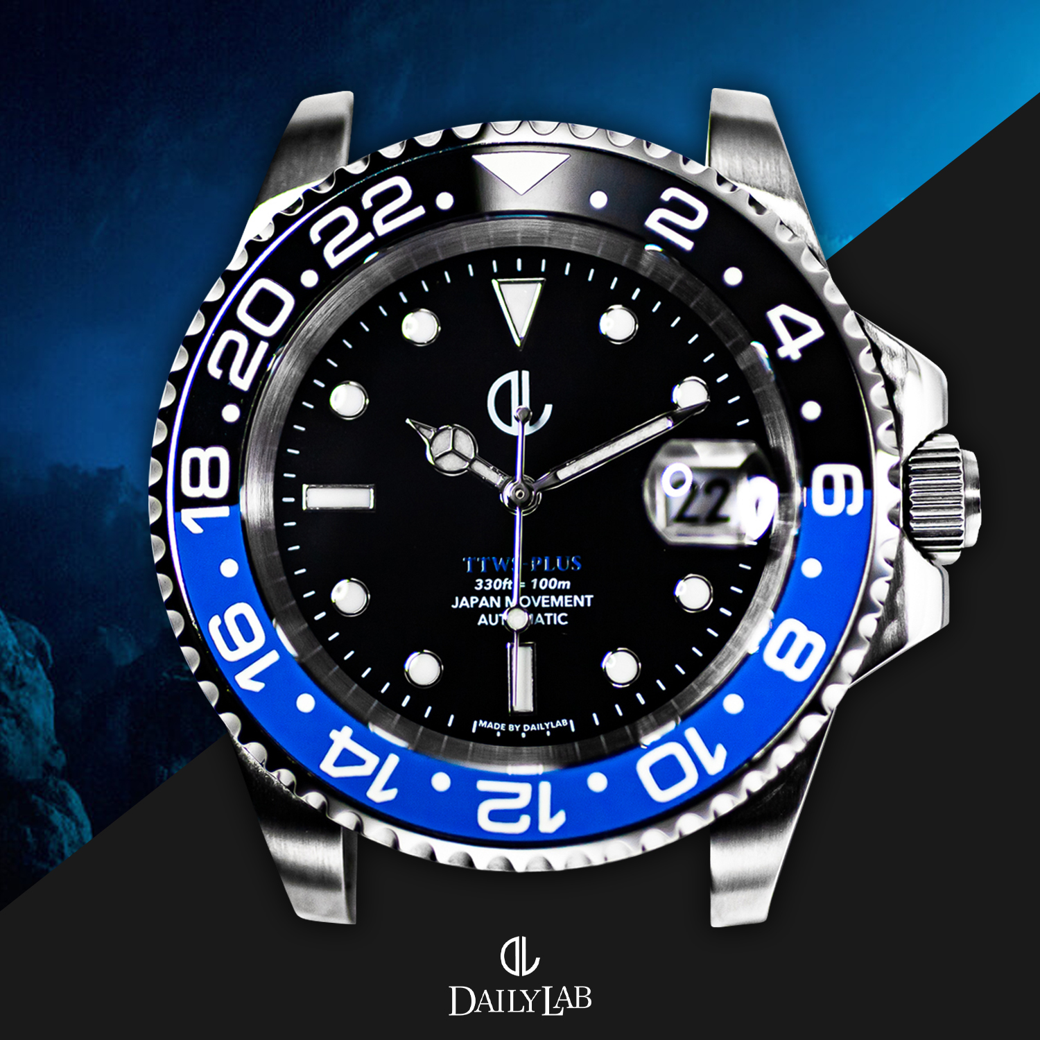 DailyLab TTWs PLUS｜陶瓷黑藍圈 41mm機械潛水錶 - 潛航者
