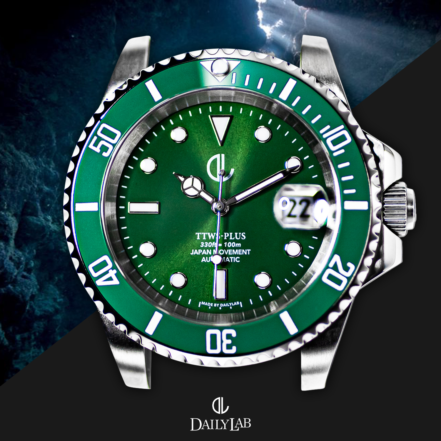 DailyLab TTWs PLUS｜陶瓷圈綠水鬼 41mm機械潛水錶 - 潛航者
