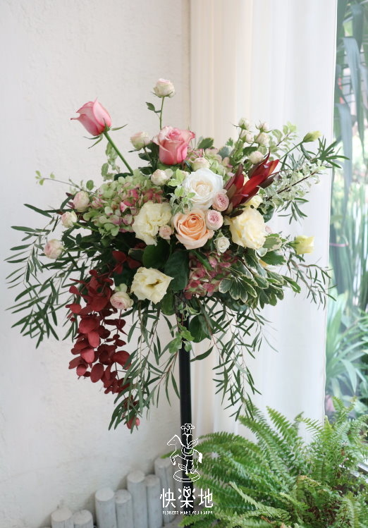 剪綵▪鮮花花柱▪自然風格款 (含鐵柱租用)