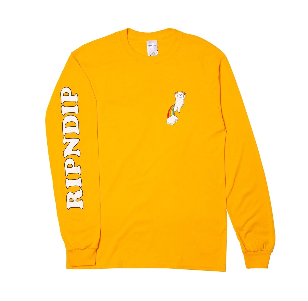 [現貨] Ripndip Double Nerm Rainbow L/S "Gold"