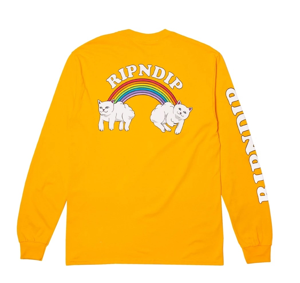 [現貨] Ripndip Double Nerm Rainbow L/S "Gold"