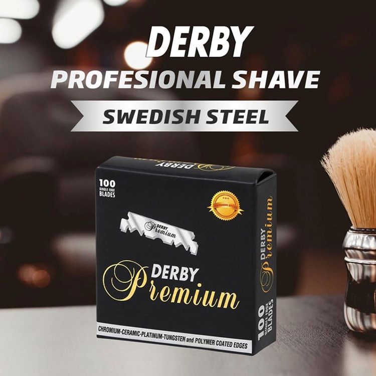 土耳其 Derby - 白金鍍膜 單刃刮鬍刀片（10片 / 剃刀專用）