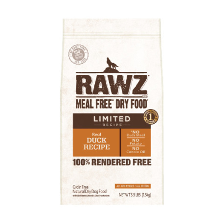 RAWZ Meal Free Dog Dry Food LIMITED RECIPE - REAL DUCK RECIPE (3.5lb,20lb)