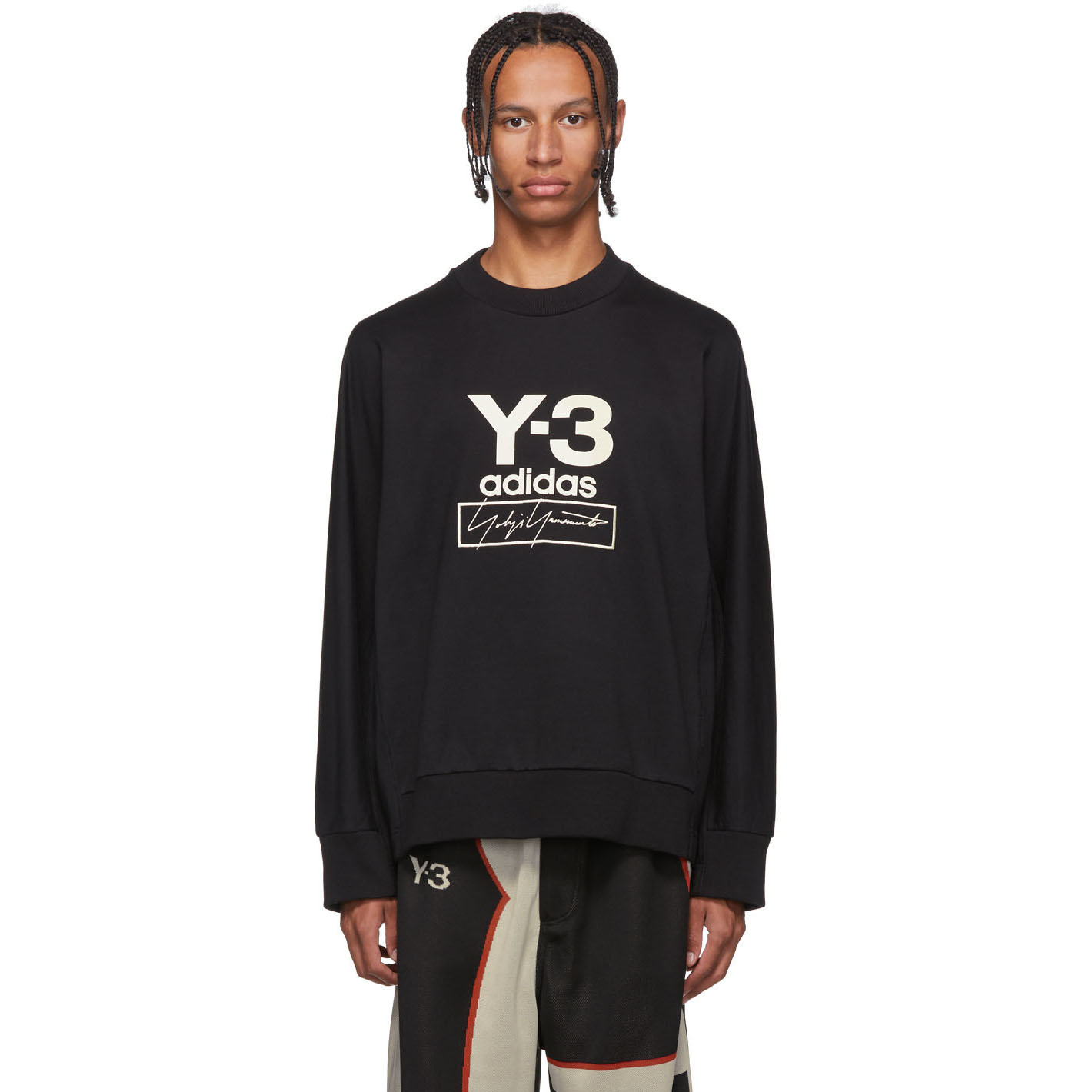 Y3 stacked deals logo hoodie