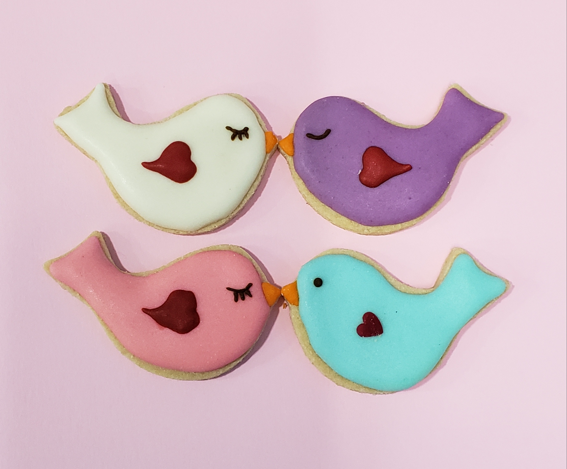 愛情鳥 糖霜曲奇 (一對） [A]