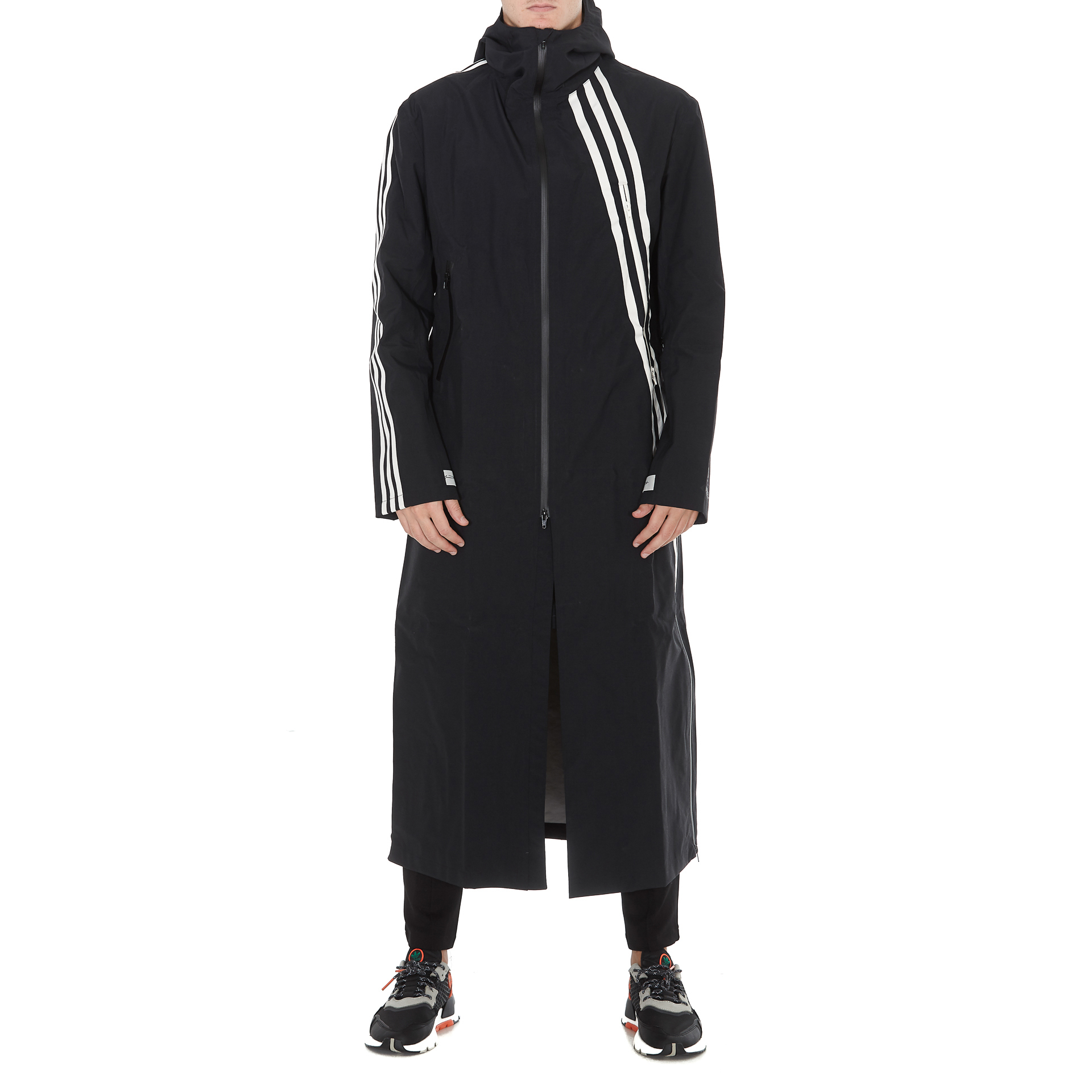 【 Y-3 GORE-TEX INFINIUM™ COAT 三線長版風衣外套 - 黑 】