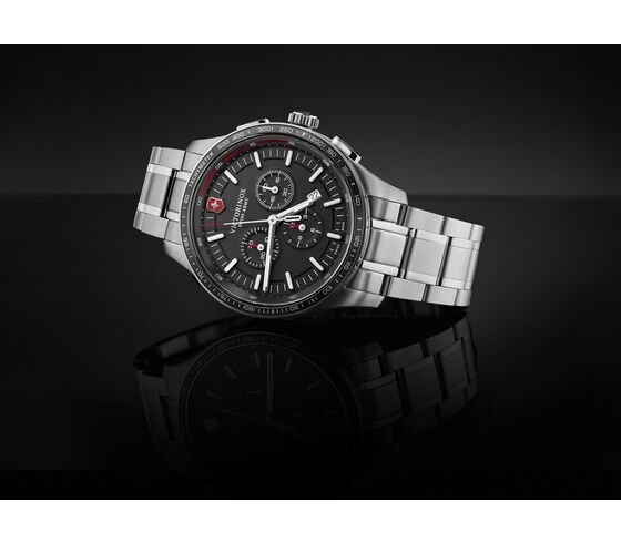 萬年鐘錶 - VICTORINOX SWISS ARMY 瑞士維氏  Alliance Sport 計時碼錶  男錶 241816  錶徑44mm
