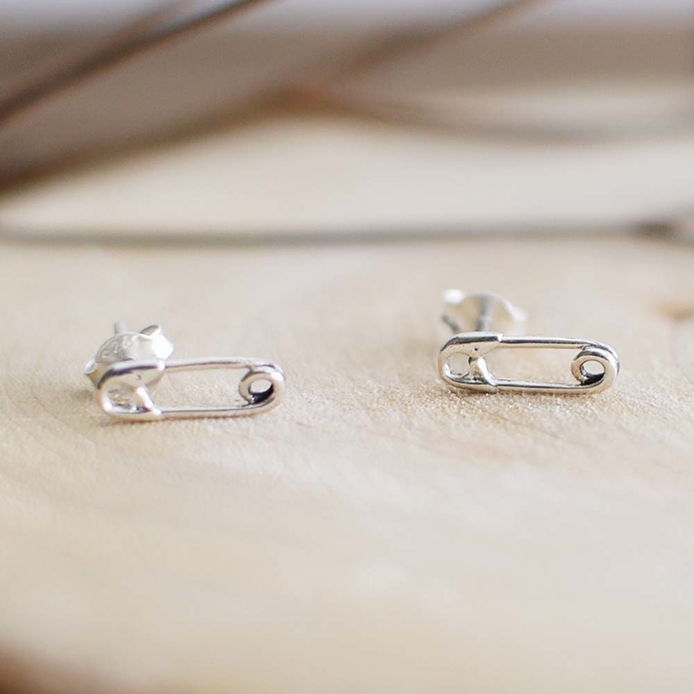 別針純銀耳環/SE796 中性 復古 泰銀 男生耳環