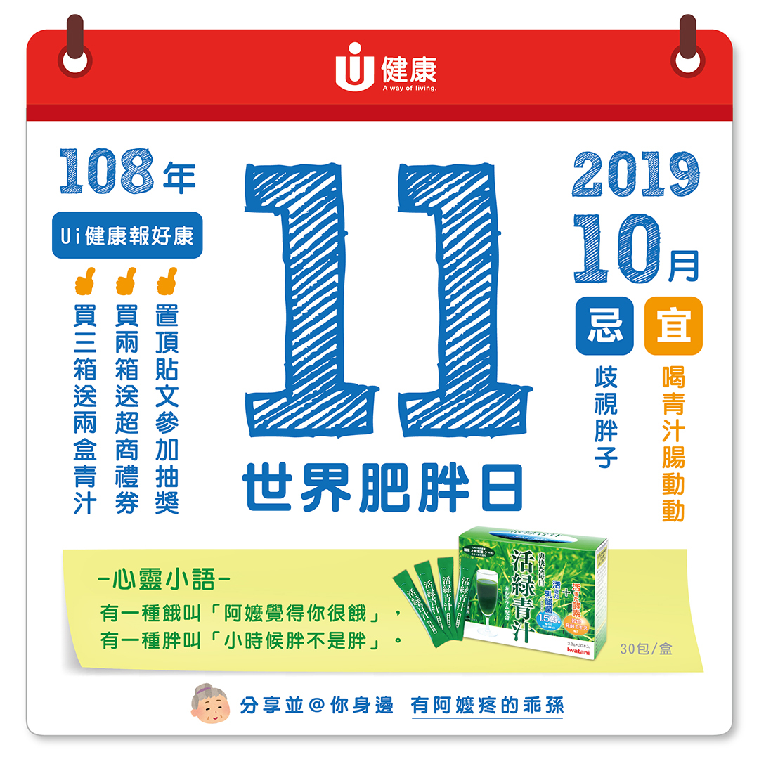 健康資訊 世界肥胖日 宜喝青汁腸動動 不宜歧視胖子