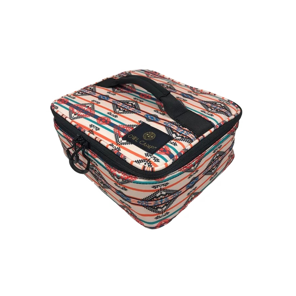 多用途收納盒-民族圖騰 橘紅