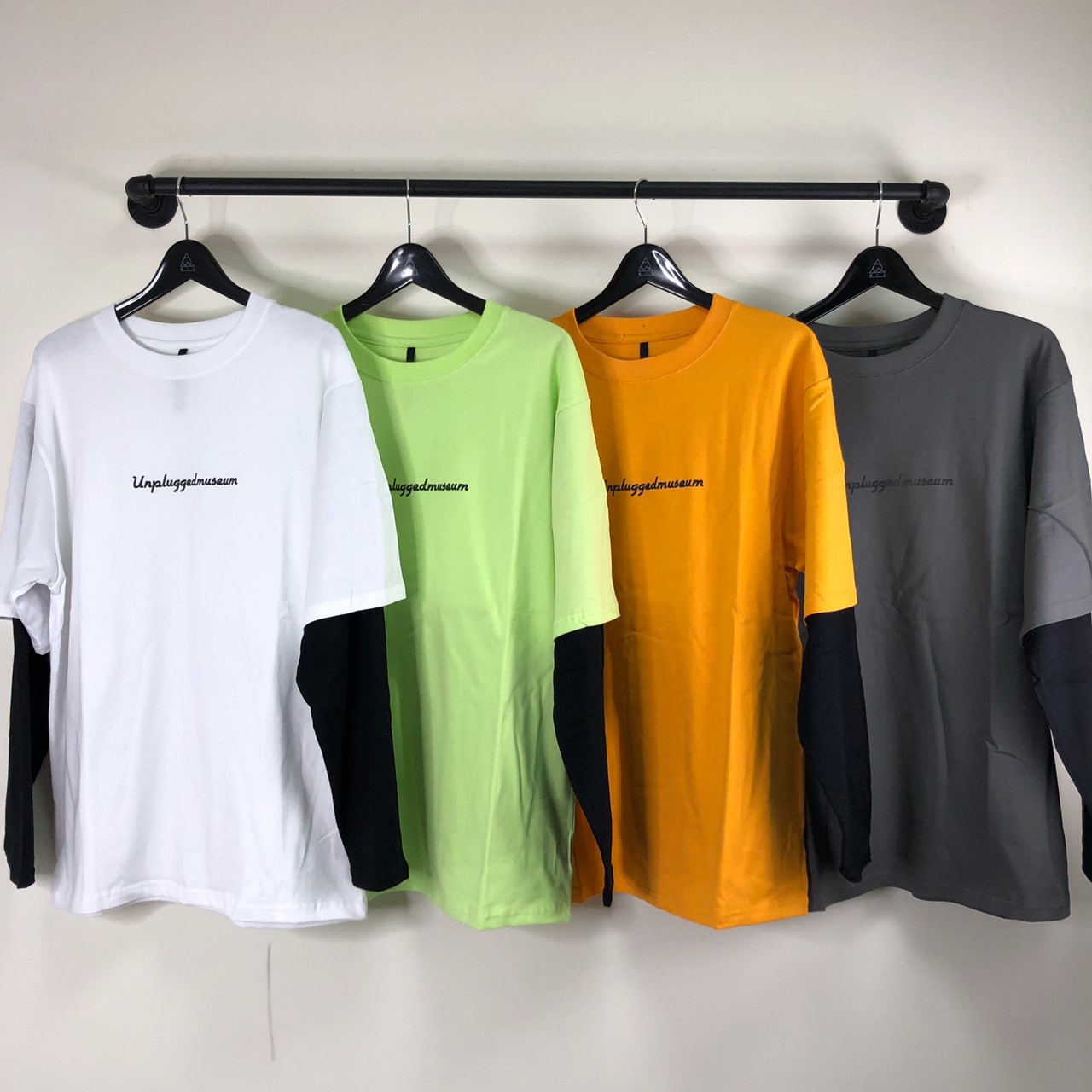 [現貨] 韓國 反光炫彩假兩件長袖