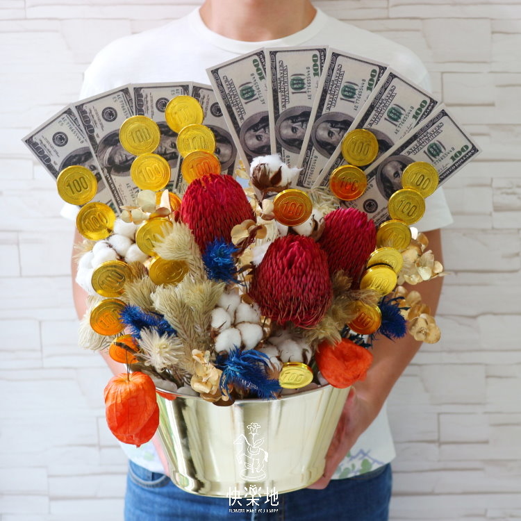 聚寶盆 I 永生花 I 乾燥花  PF190388