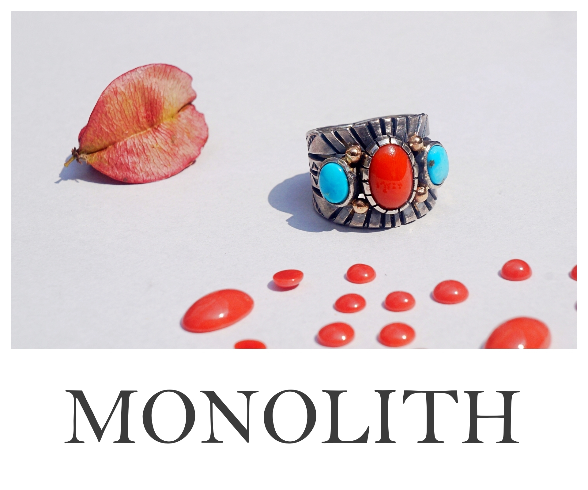 14k 紅珊瑚 舊化打印 【戒指】