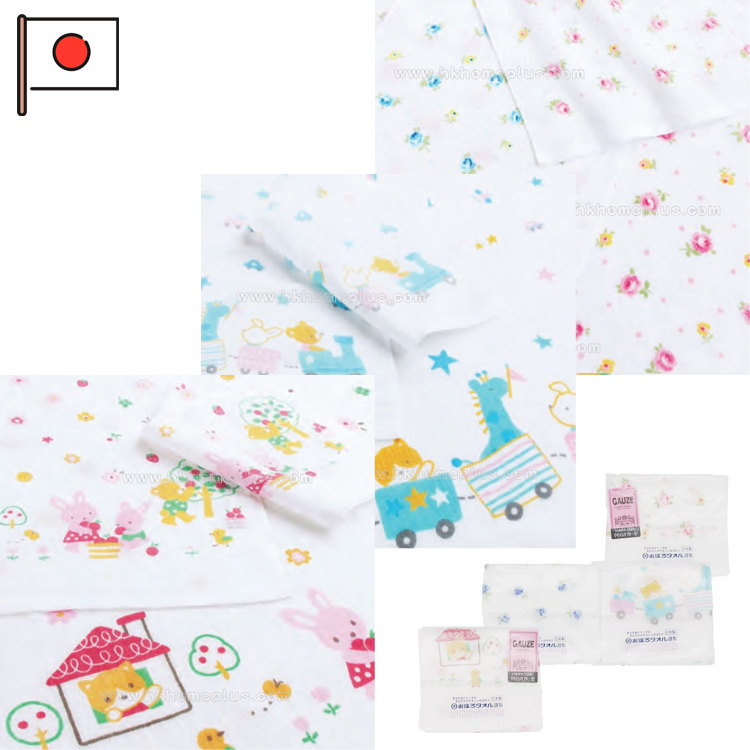 Nomurasaku: 日本製 印花紗布面毛巾底童巾 4970203