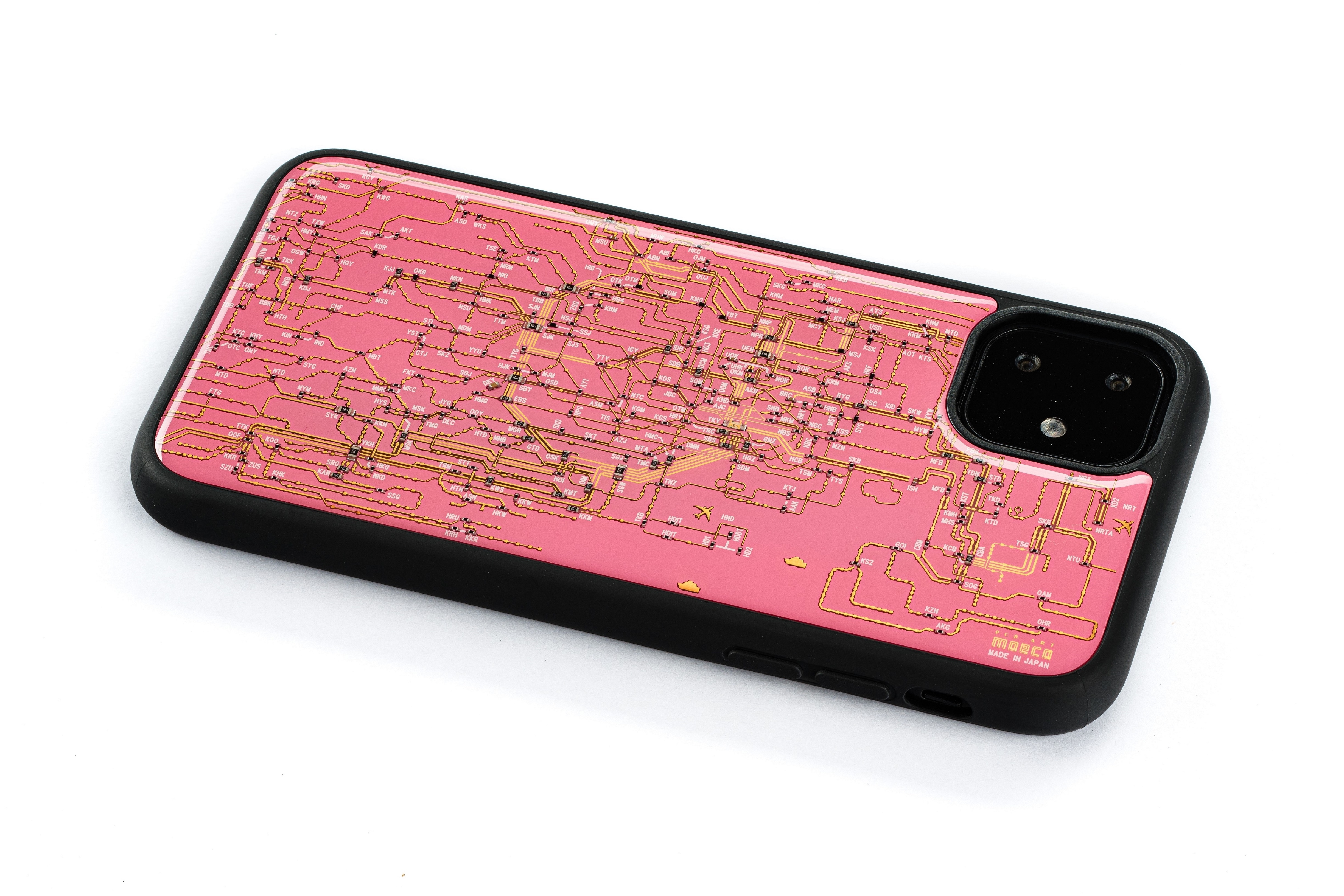 FLASH 東京電路線圖 iPhone 11手機殼 ( 粉紅色 )
