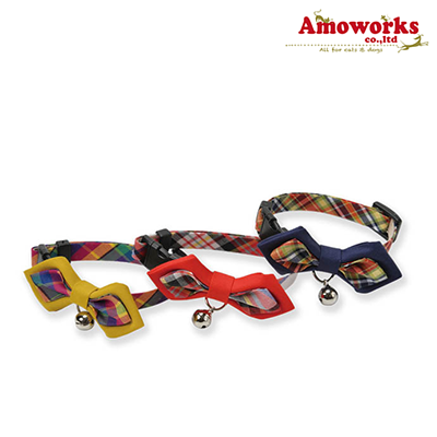 Amoworks  項圈  格紋蝴蝶尖領