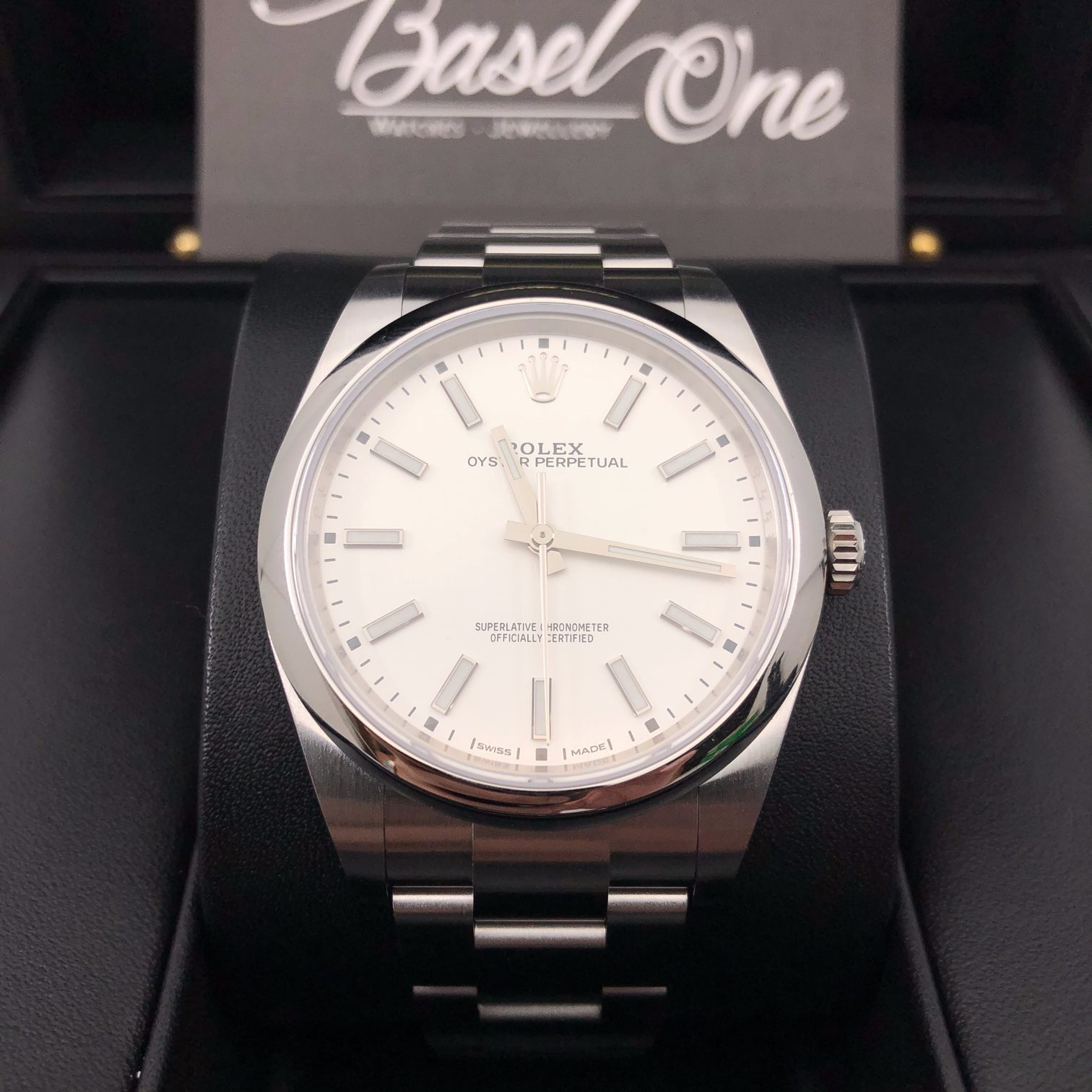 DISCONTINUED BRAND NEW ROLEX 114200 OYSTER PERPETUAL WHITE DIAL STEEL 34mm