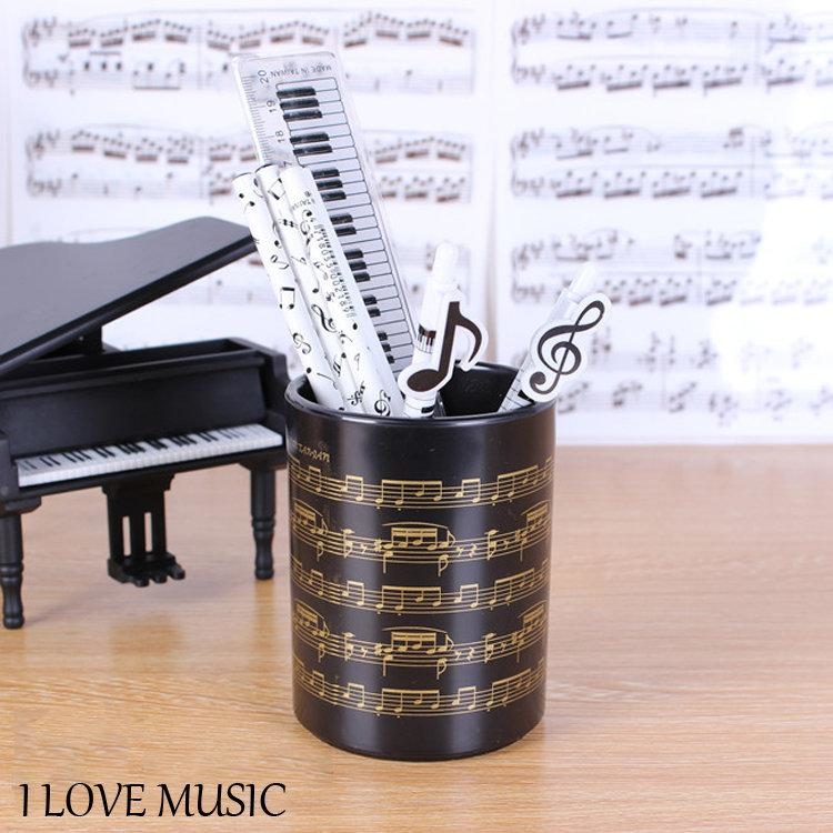 樂譜筆筒 IP05M 金色樂譜造型 台製 中型筆筒