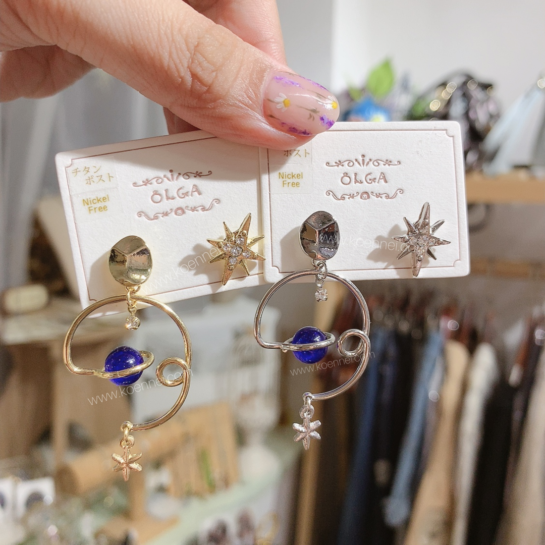 星星過山車軌道耳環(防敏感)