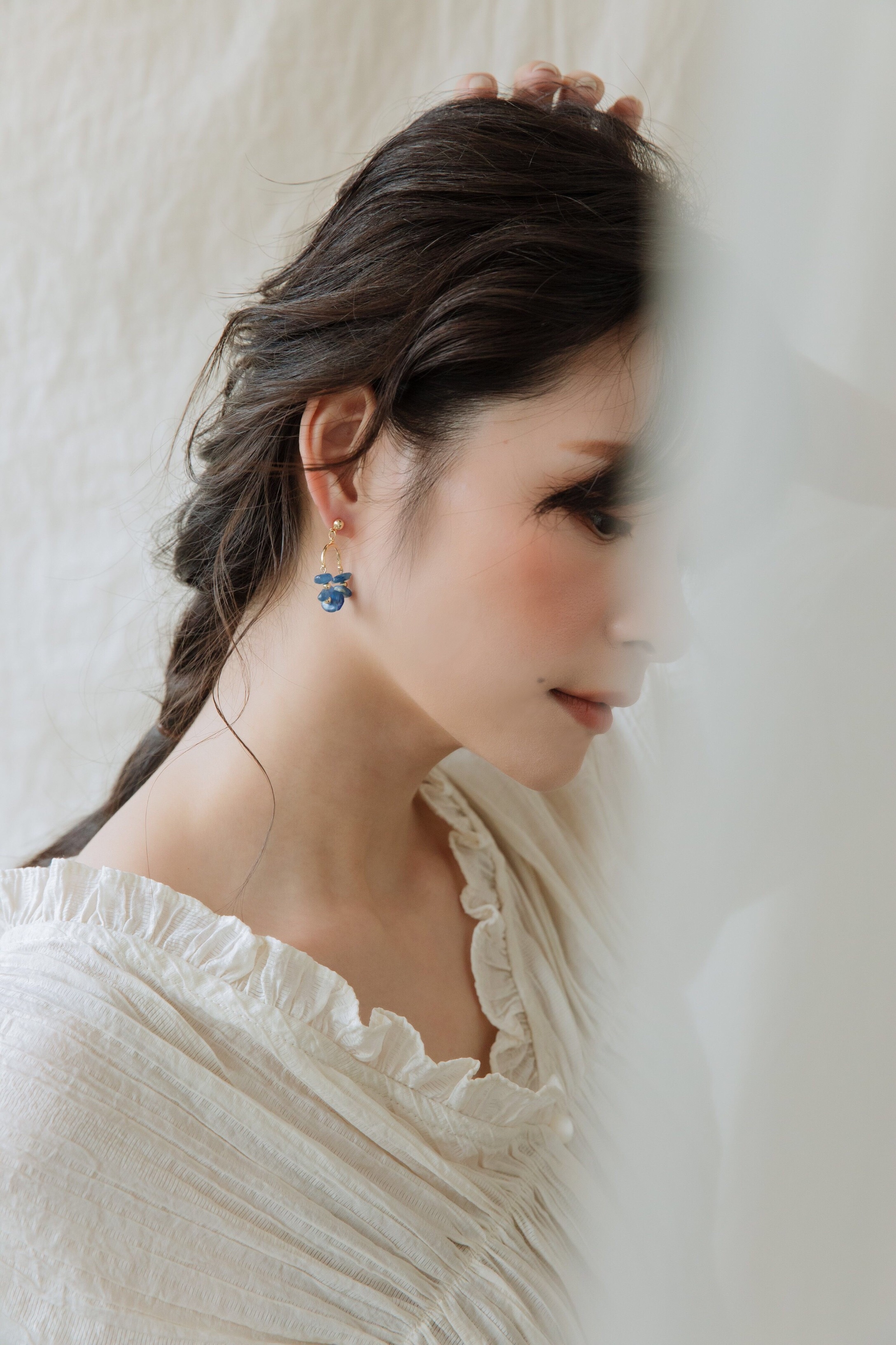 Kyanite 6｜藍晶石耳環