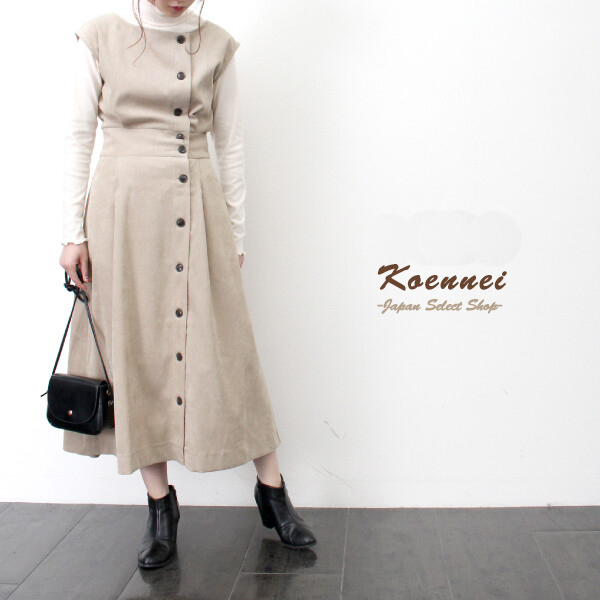 現貨｜[SALE] 日本21W燈芯絨無袖連身裙