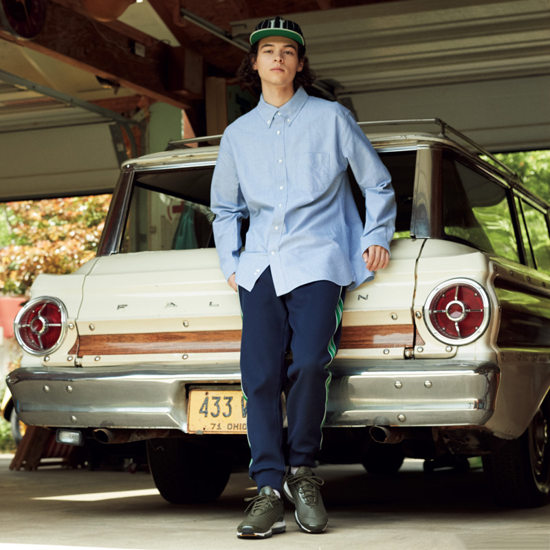 UNITED ATHLE 白色 淺藍 素面 牛津布 長袖 襯衫【126901】