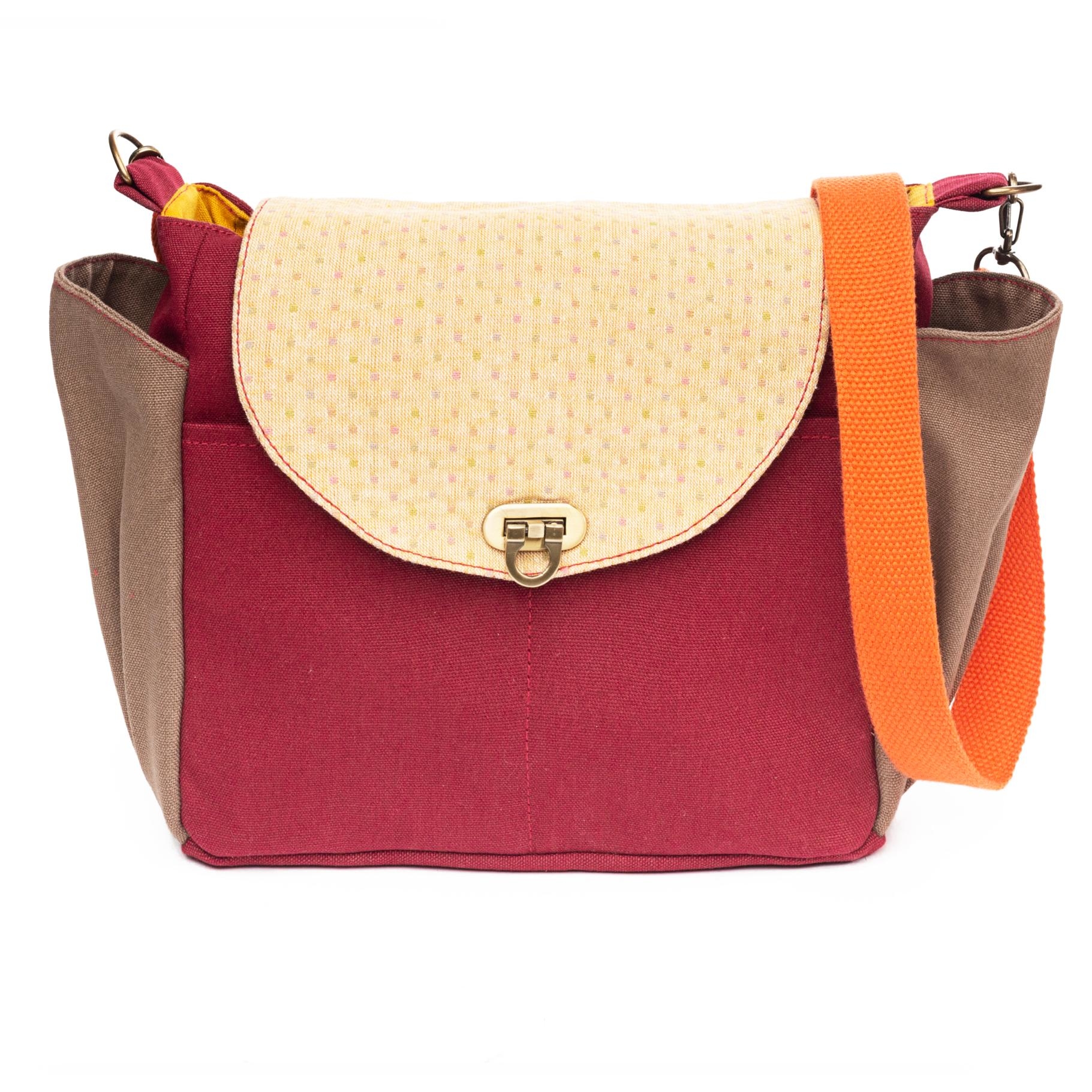 全機縫插釦斜背包(材料包)