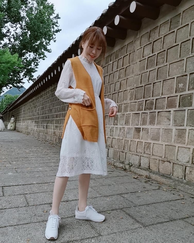 V領長版針織背心