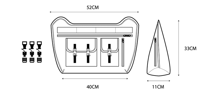 重力釋放工裝機能單肩斜挎包