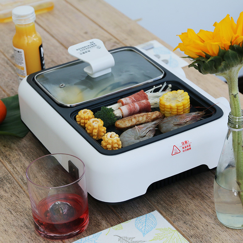 「帶你味蕾雙重享受 一邊烤肉 一邊邊爐」瑞典Nathome雙邊多功能鍋 超強大功能 ❤涮🧡煮💛燉💚煎💜蒸💙燜💜炸 一鍋多用