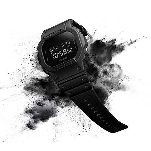 萬年鐘錶 - G-SHOCK  防震電子錶  DW-5600BB-1