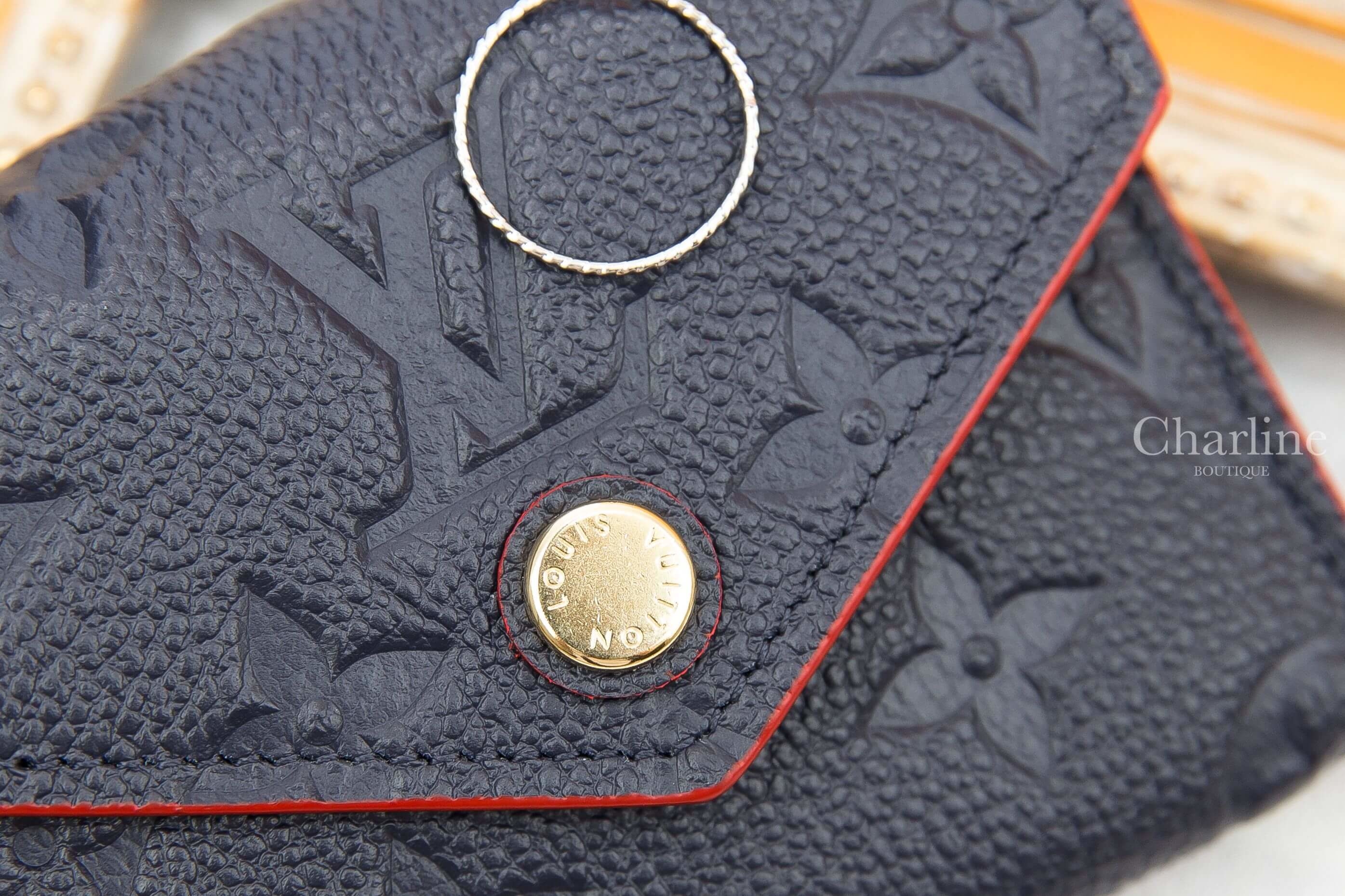 Louis Vuitton Zoé Wallet 海洋藍脂紅滾邊壓花三折短夾