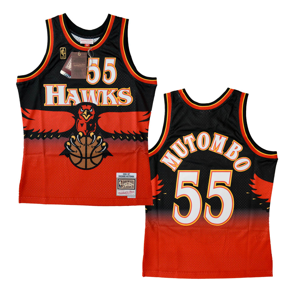 Mitchell & Ness 亞特蘭大老鷹隊 Dikembe Mutombo 1996-1997 復刻 Swingman 球衣