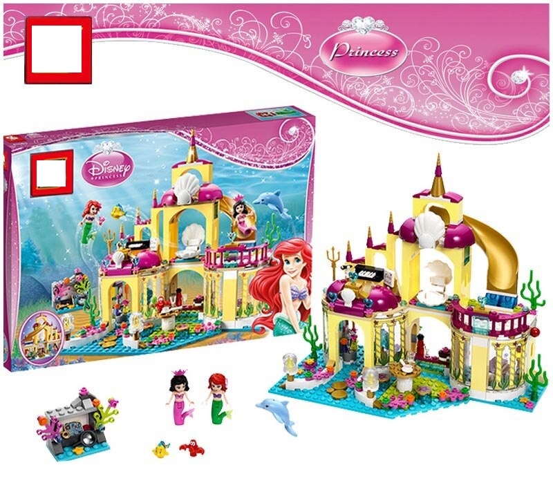 PRINCESS MERMAID UNDERSEA PALACE BLOCKS NO BOX NA208