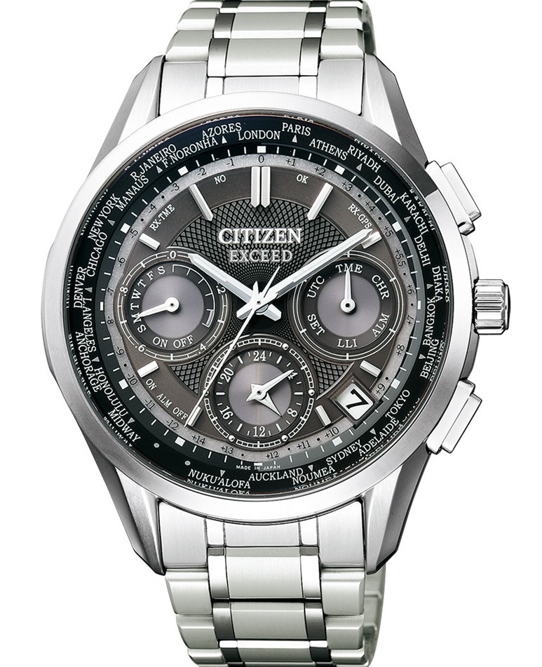 萬年鐘錶 - Citizen 星辰錶  EXCEED 系列 光動能GPS衛星對時  CC9050-53E   表徑43.3MM