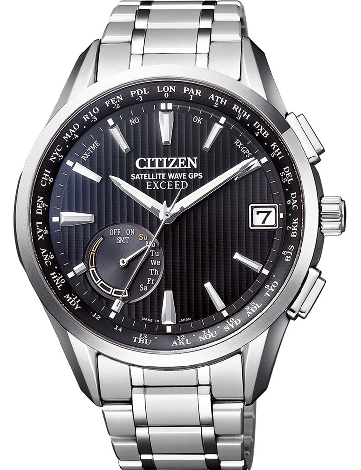 萬年鐘錶 - Citizen 星辰錶  EXCEED 系列 光動能GPS衛星對時  CC3050-56F   表徑43.3MM