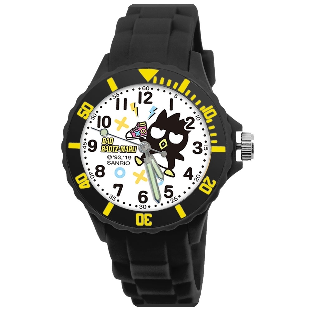 【三麗鷗Sanrio】酷企鵝運動彩帶錶-黑色 (2017B)