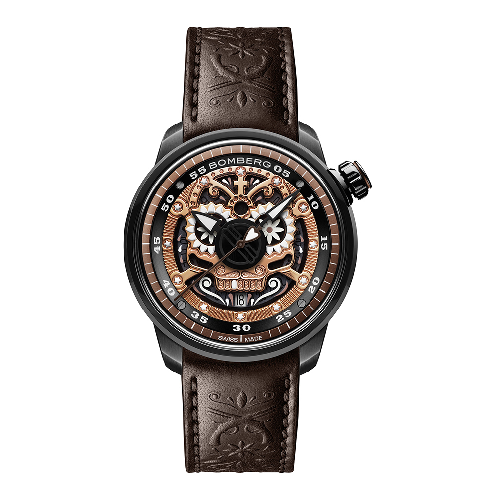 BB-01 自動機械系列 墨西哥黃金骷髏自動大三 針-限量版