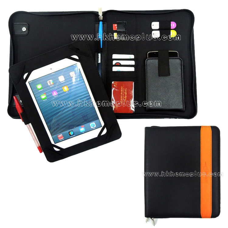 仿皮活動平板電腦拉鍊公文袋